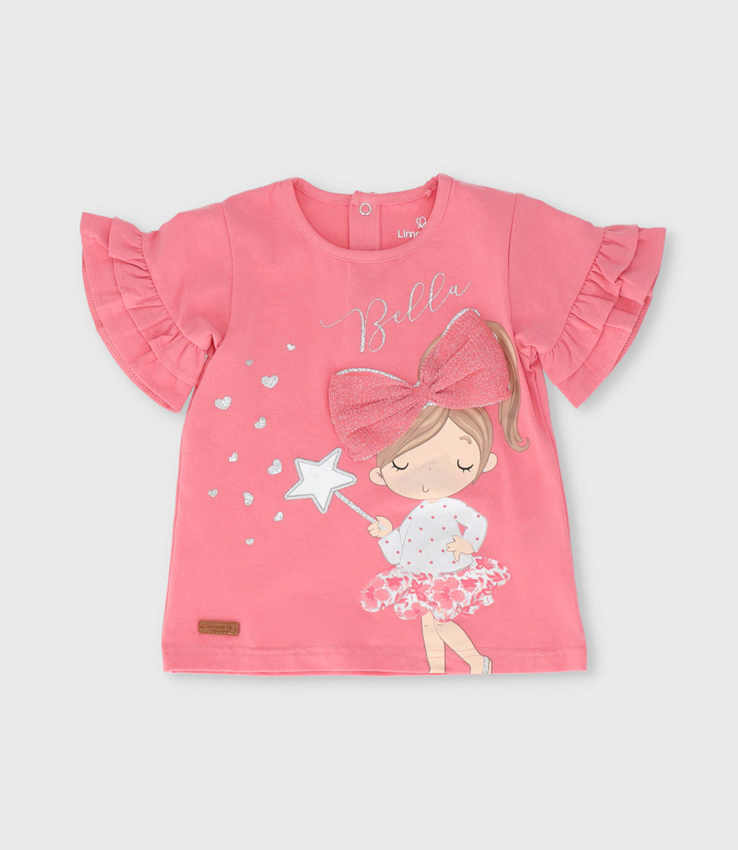 Conjunto bebé con estampado y puntos 3 meses / Coral