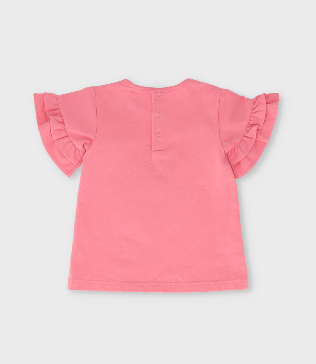Conjunto bebé con estampado y puntos 3 meses / Coral