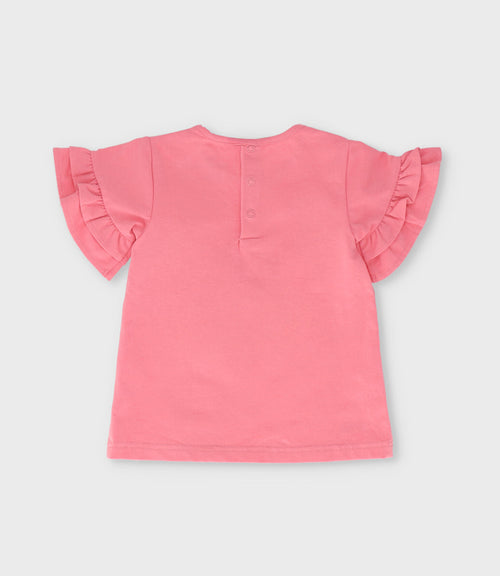 Conjunto bebé con estampado y puntos 3 meses / Coral