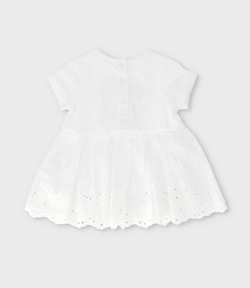 Conjunto bebé con bordado 3 meses / Blanco