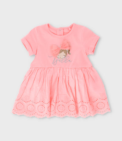 Conjunto bebé con bordado 3 meses / Coral