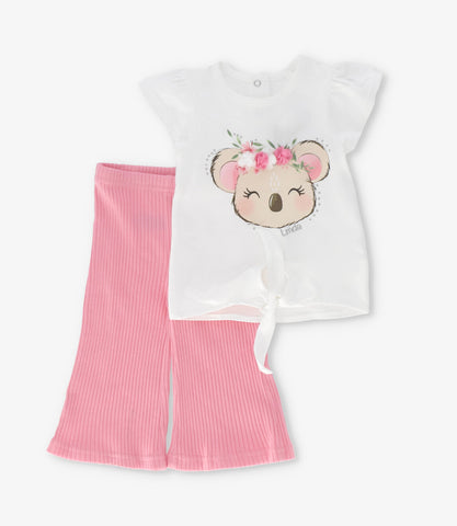 Conjunto bebé con koala y nudo