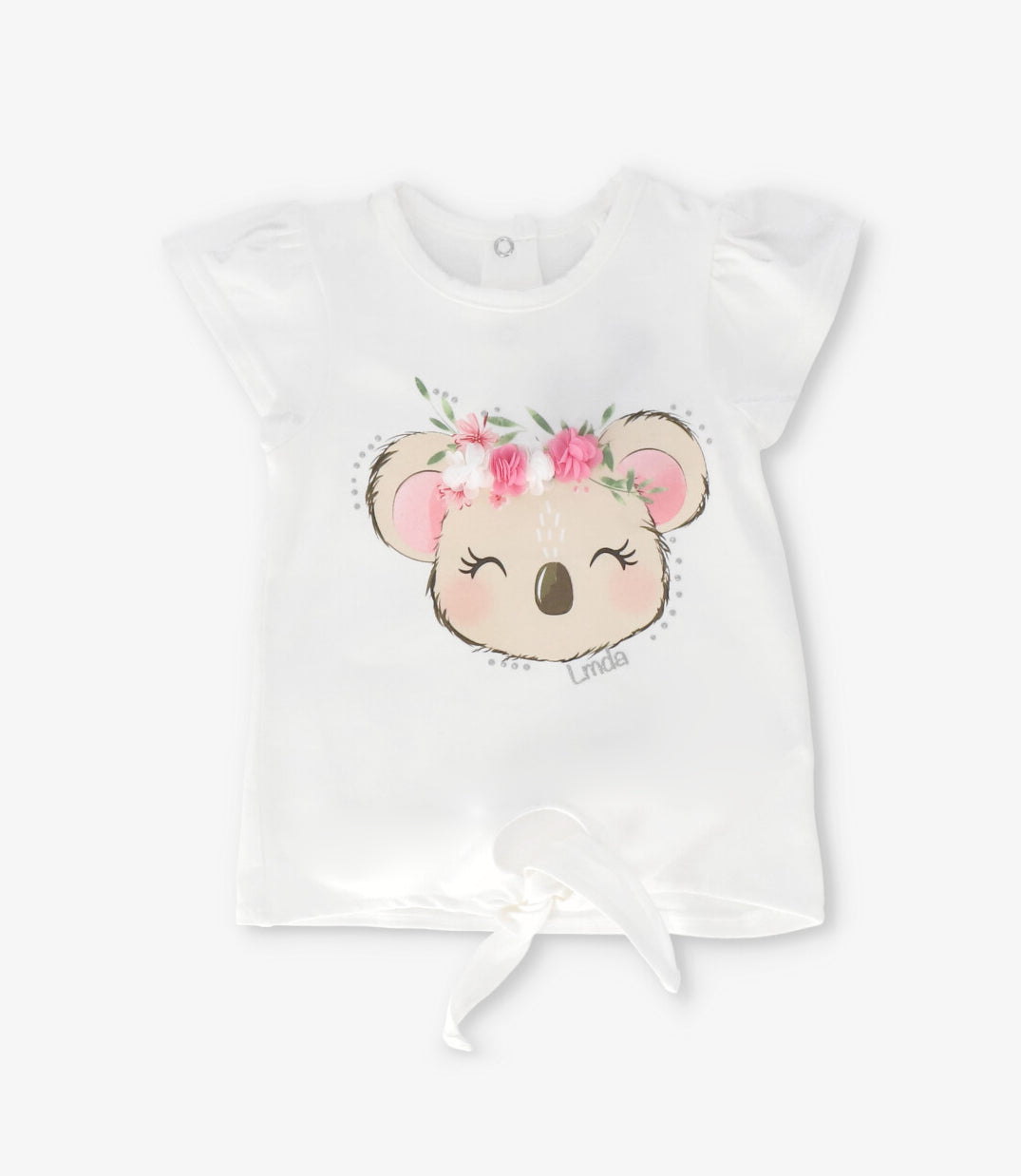 Conjunto bebé con koala y nudo 3 meses / Rosado