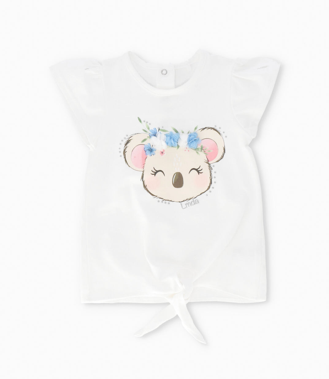Conjunto bebé con koala y nudo 3 meses / Celeste