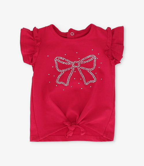 Conjunto bebé con nudo 3 meses / Rojo