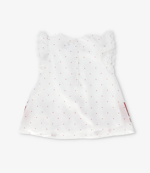 Conjunto bebé con lazos 3 meses / Rojo