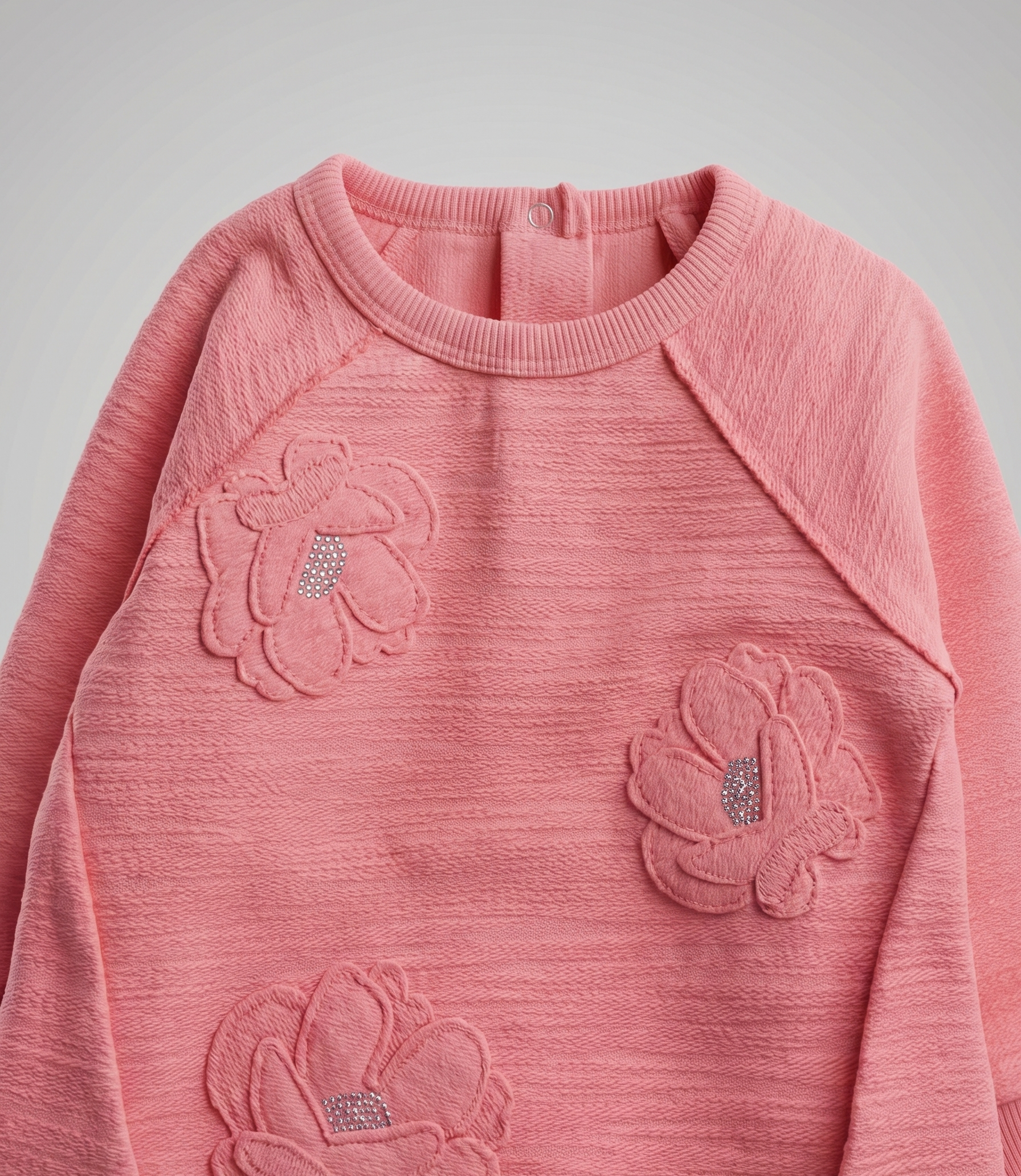 Conjunto bebé boho con flores 3 meses / Coral