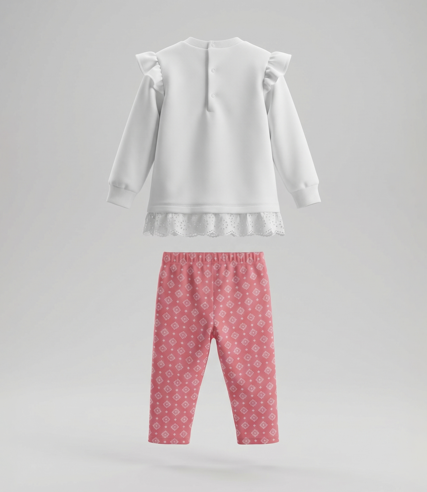 Conjunto bebé con conejo 3 meses / Crudo
