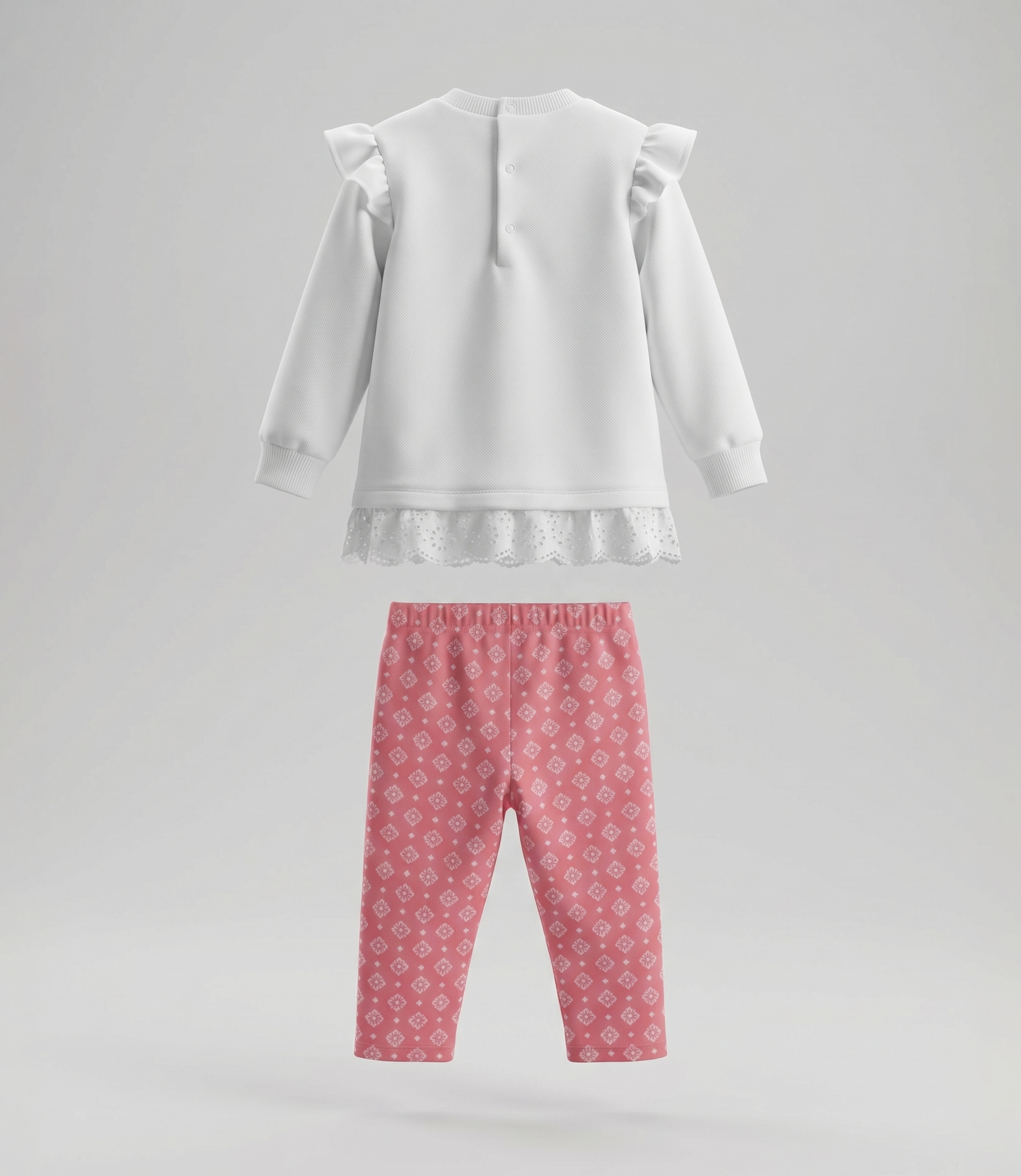 Conjunto bebé con conejo 3 meses / Crudo