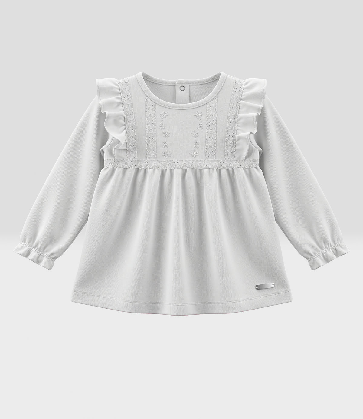 Conjunto bebé con cherry 3 meses / Crudo