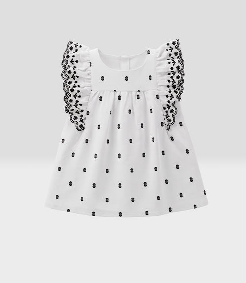 Conjunto bebé con bordado 3 meses / Crudo