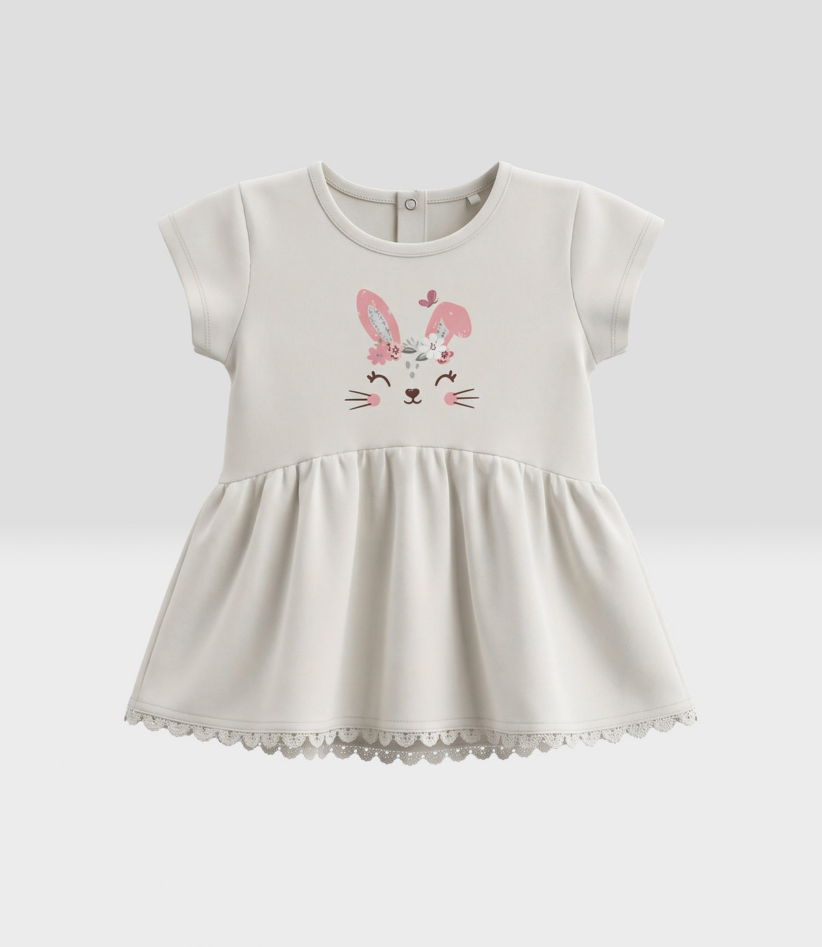 Conjunto bebé con conejo 3 meses / Rosado