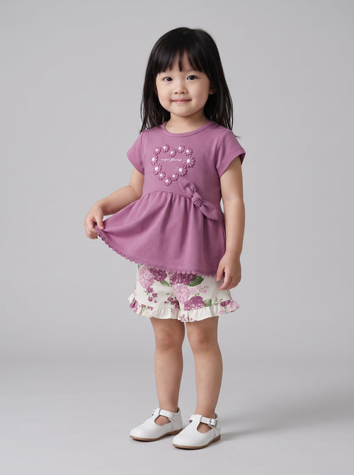 Conjunto bebé con flores