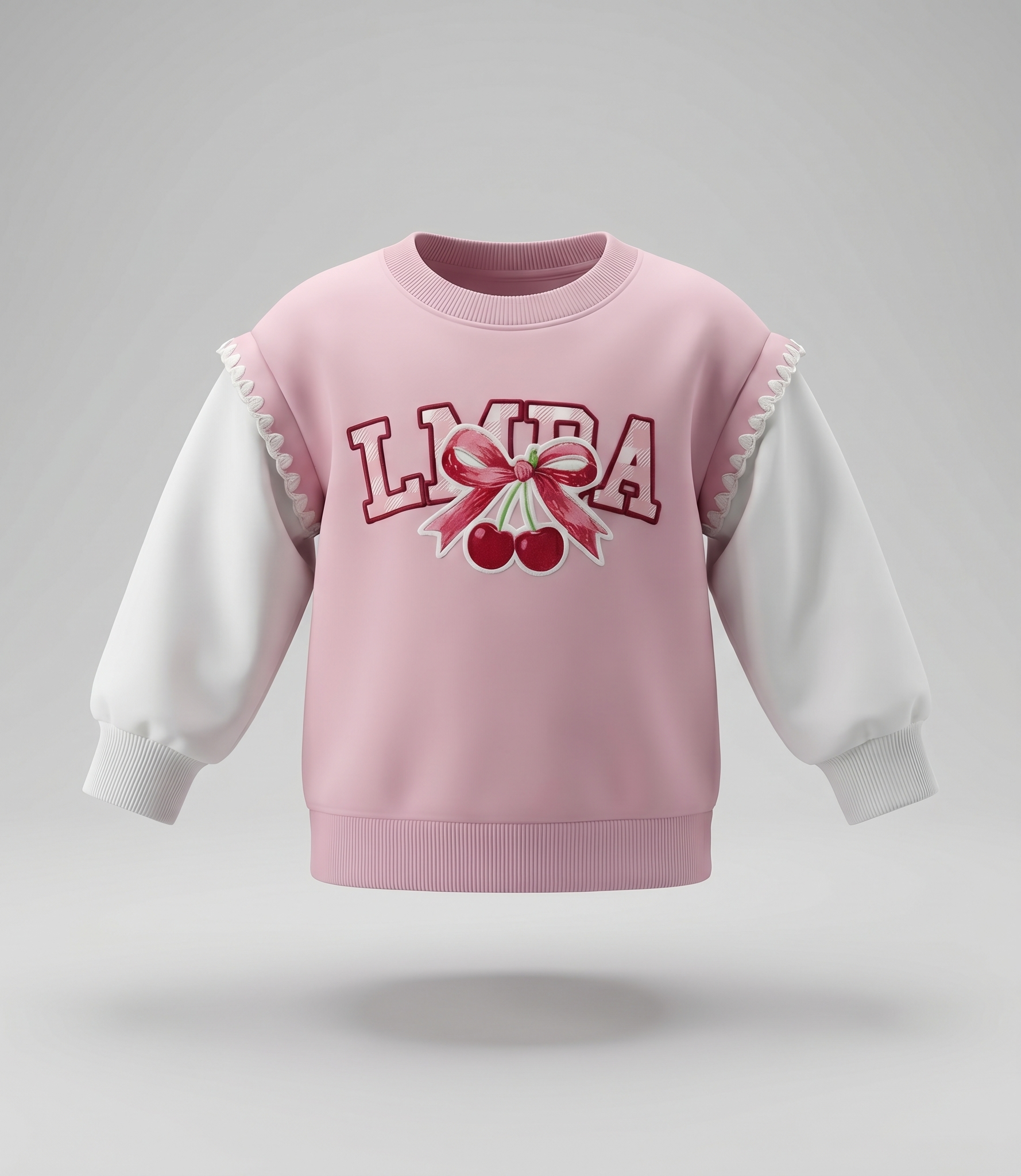 Conjunto bebé con cherry 3 meses / Rosado
