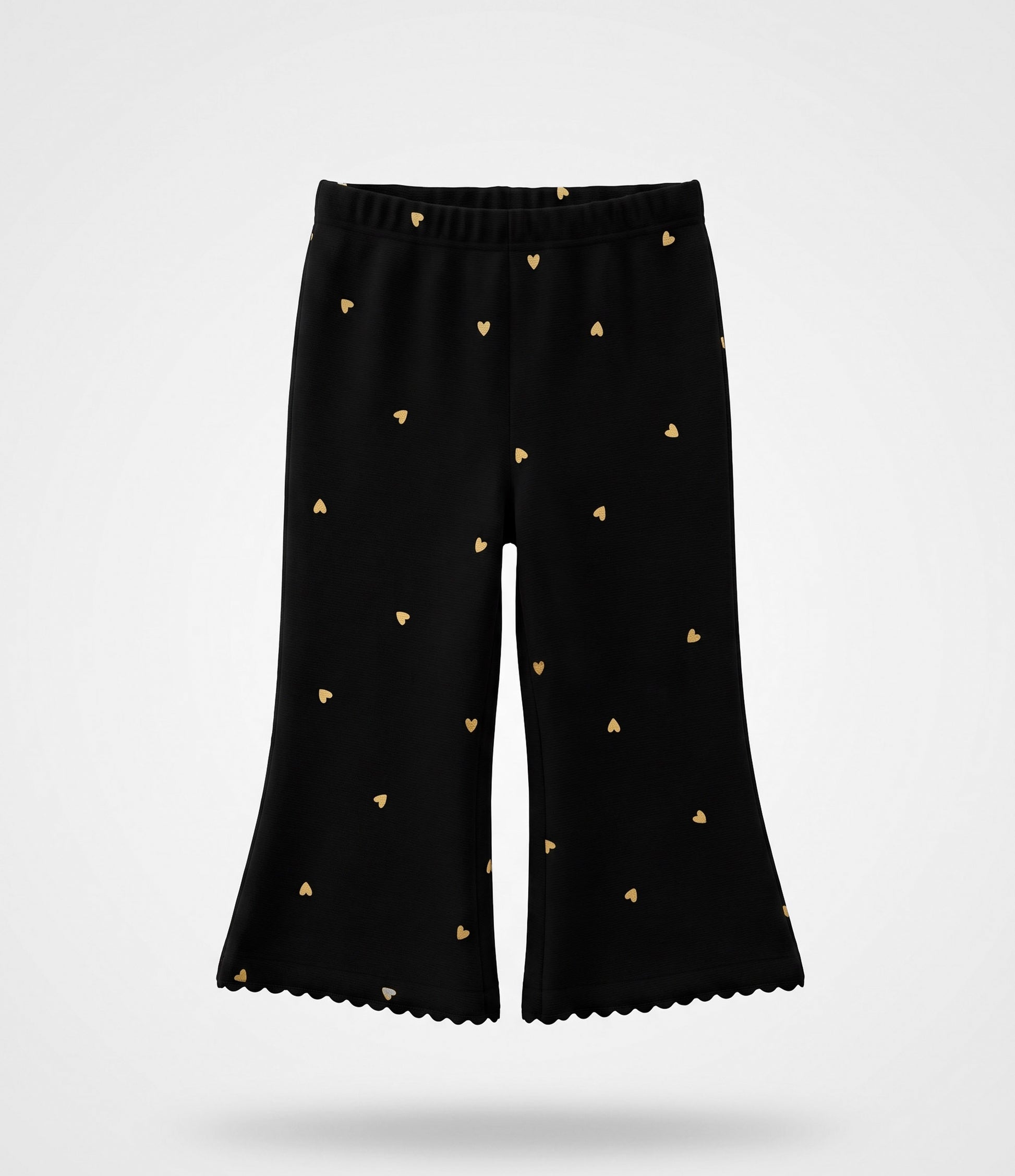 Conjunto bebé con corazones 3 meses / Negro