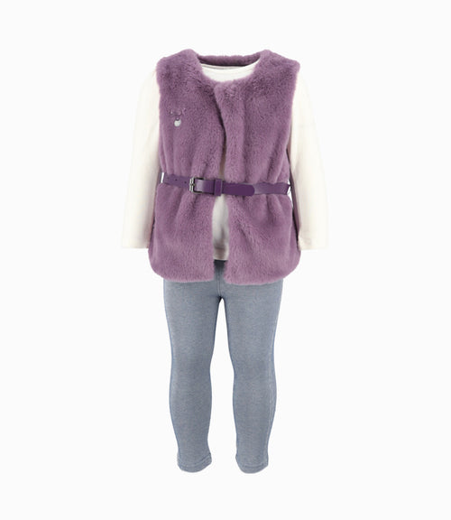 Conjunto Bebé De Chaqueta, Polera Y Calzas