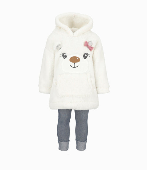 Conjunto Bebé De Polerón Y Calzas 3 meses / Blanco