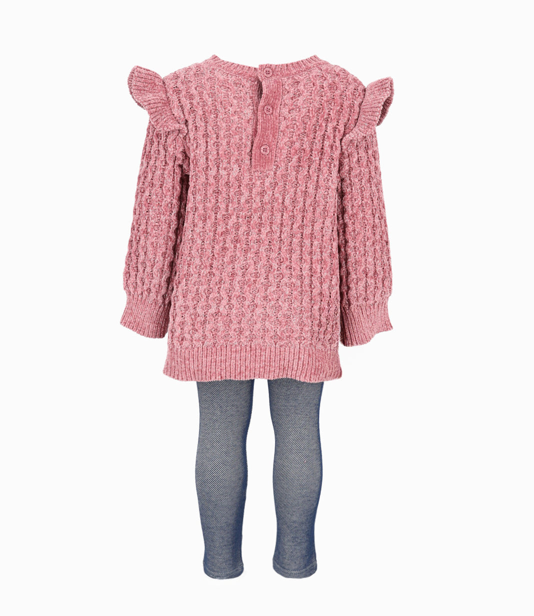 Conjunto bebé niña tejido 3 meses / Burdeo
