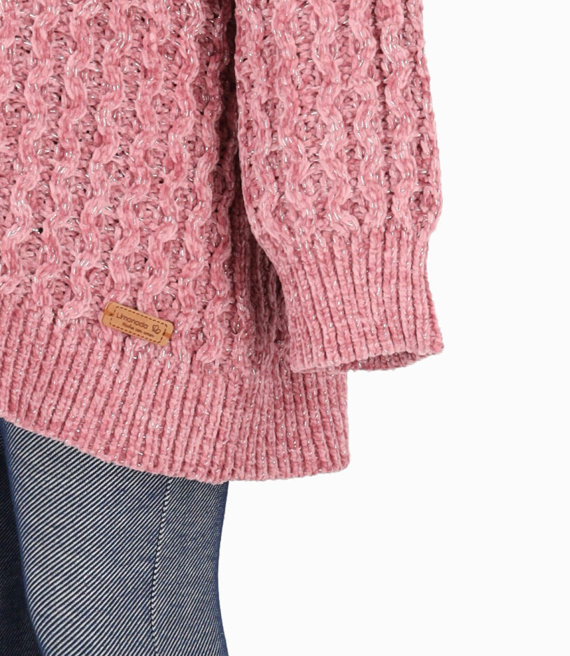 Conjunto bebé niña tejido 3 meses / Burdeo