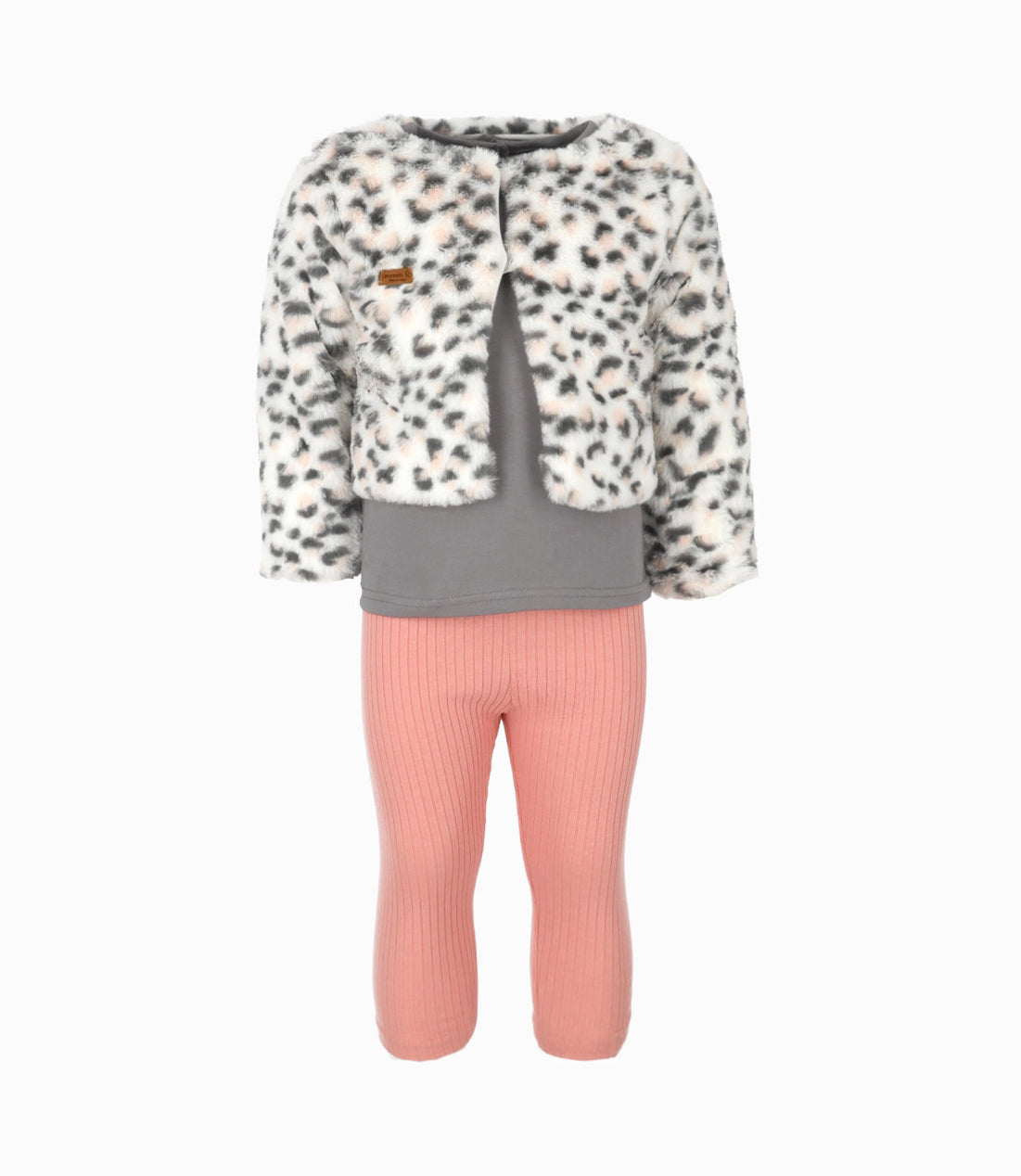 Conjunto bebé niña 3 piezas 3 meses / Palo Rosa