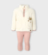 Conjunto bebé niña de polar y calzas