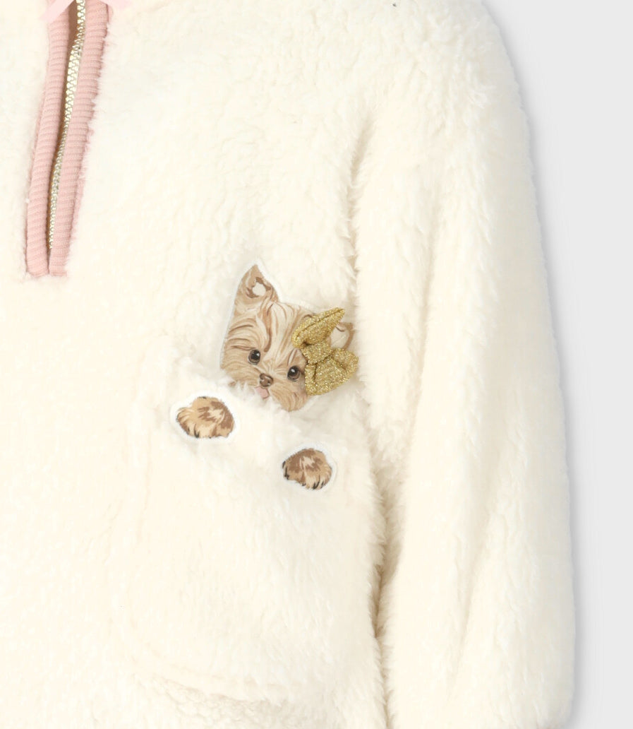 Conjunto bebé niña de polar y calzas