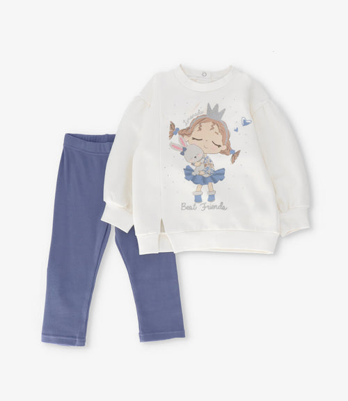 Conjunto bebé con conejo 3 meses / Azul Marino