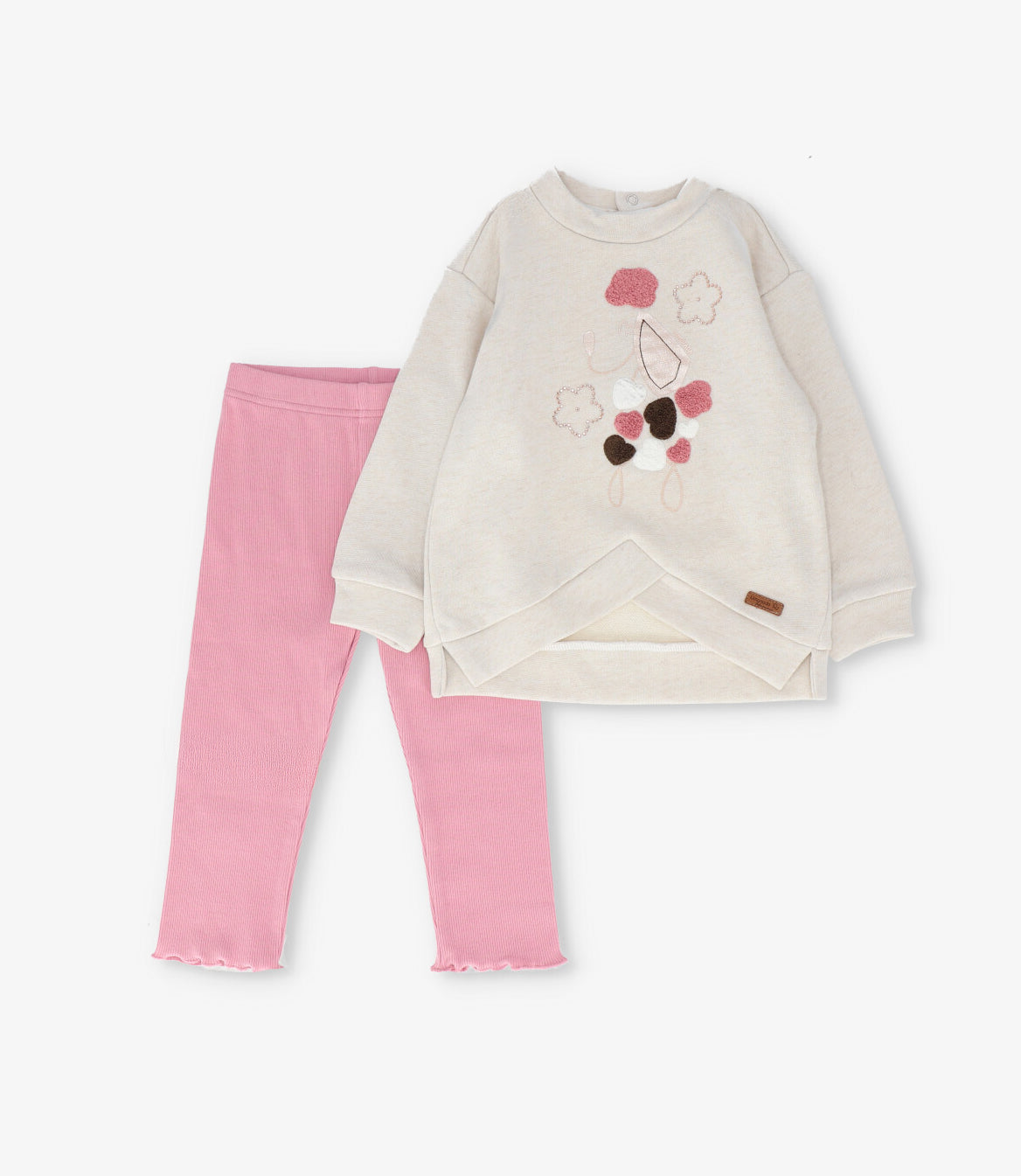 Conjunto bebé con estampado 3 meses / Coral