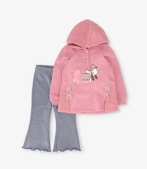 Conjunto bebé con perro 3 meses / Coral