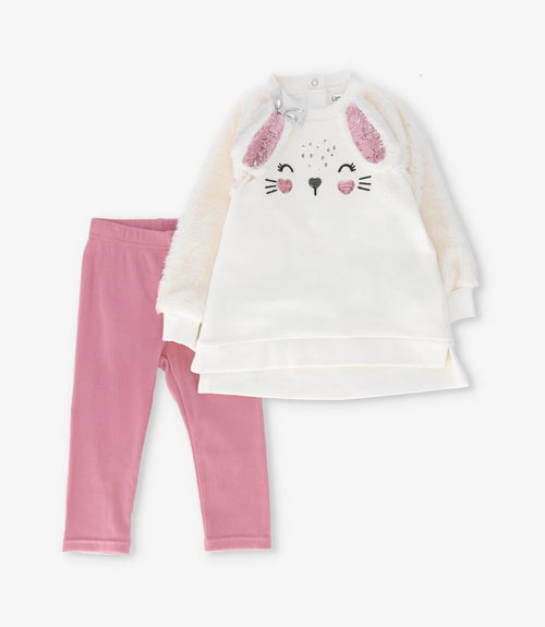 Conjunto bebé de conejo 3 meses / Coral