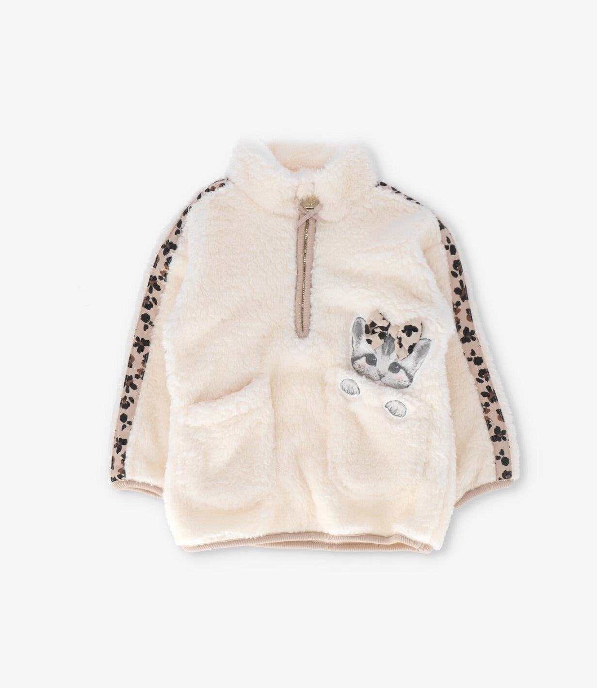 Conjunto bebé con gato 3 meses / Crudo