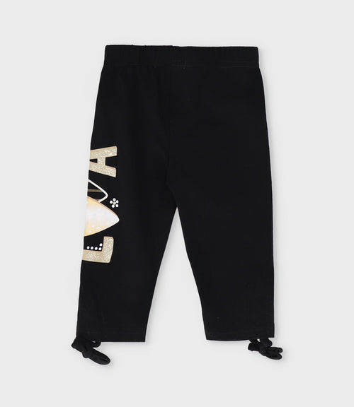 Calza bebé con estampado 3 meses / Negro