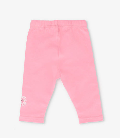 Calza bebé con flores 3 meses / Rosado