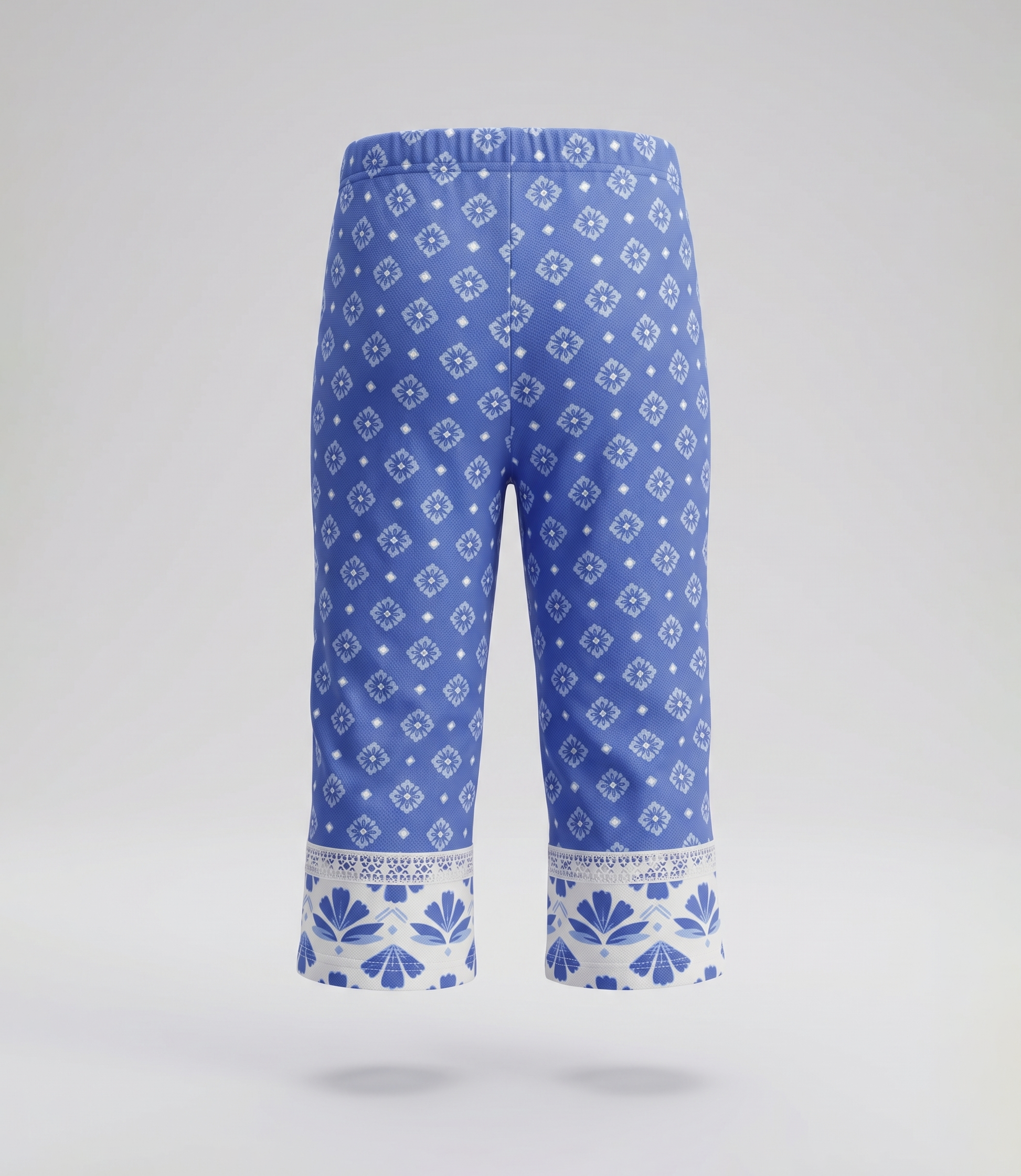 Calza bebé flare con diseño de flores 3 meses / Azul