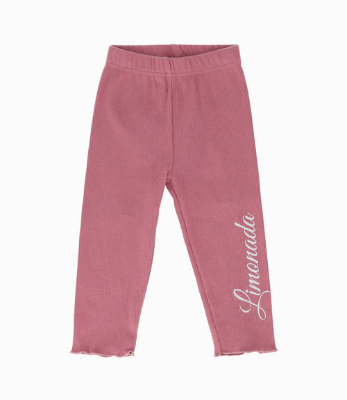 Calza bebé niña acanalada 3 meses / Coral