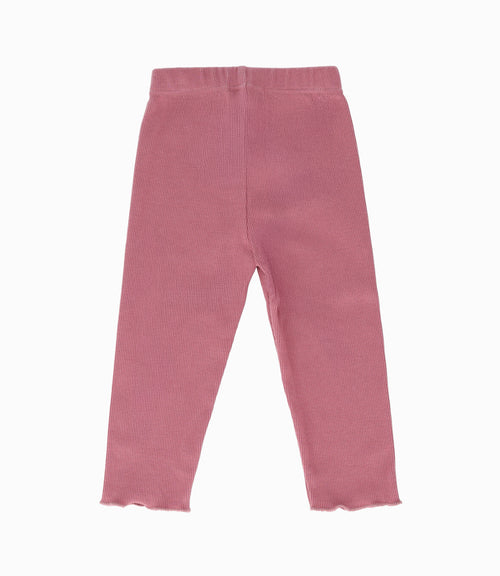 Calza bebé niña acanalada 3 meses / Coral