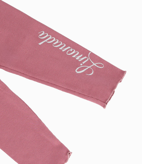 Calza bebé niña acanalada 3 meses / Coral