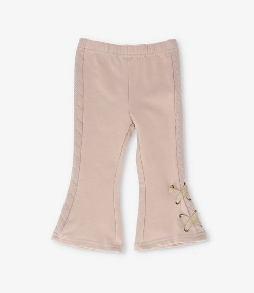 Calza bebé acampanadas con brillos 3 meses / Beige