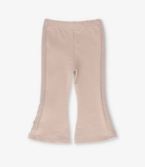 Calza bebé acampanadas con brillos 3 meses / Beige