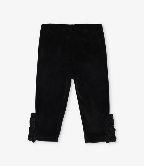 Calza bebé con vuelos 3 meses / Negro