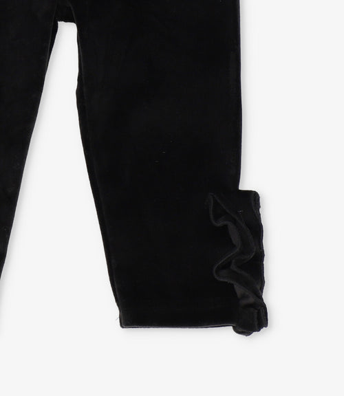 Calza bebé con vuelos 3 meses / Negro