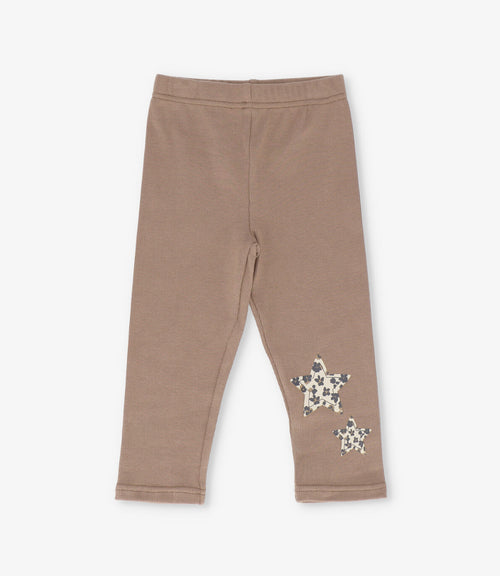 Calza bebé con estrella animal print 3 meses / Café