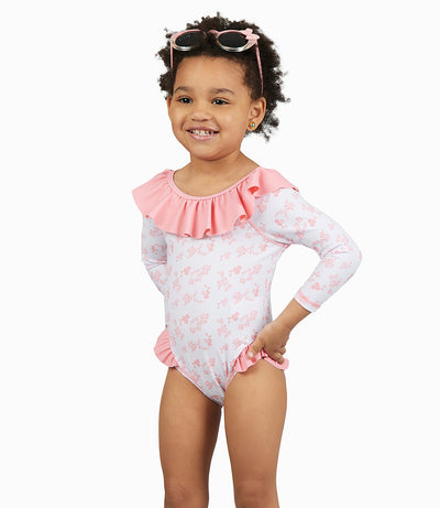 Traje De Baño Bebé Floreado