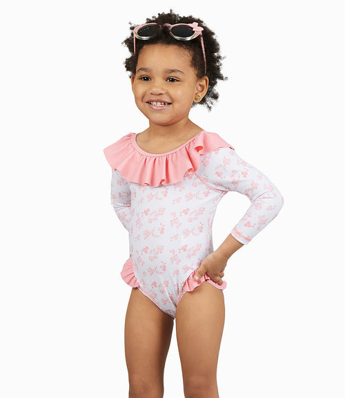 Traje De Baño Bebé Floreado