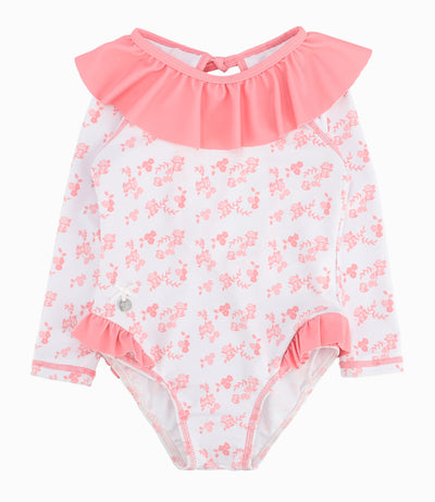 Traje De Baño Bebé Floreado