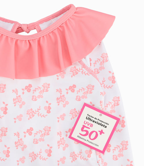 Traje De Baño Bebé Floreado