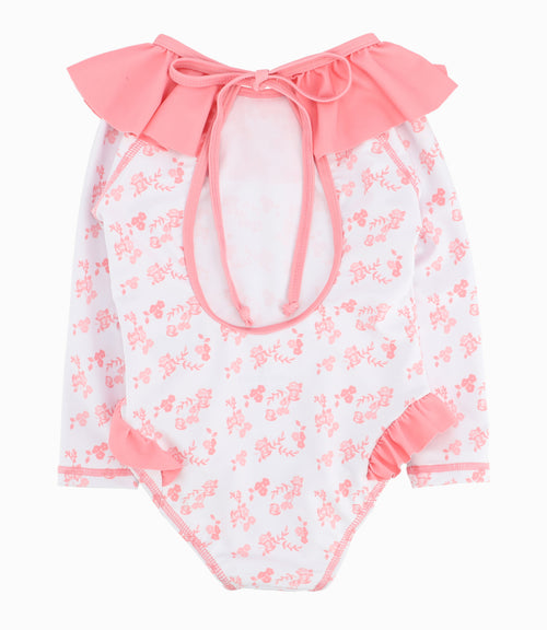 Traje De Baño Bebé Floreado