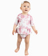 Traje De Baño Bebé Floreado