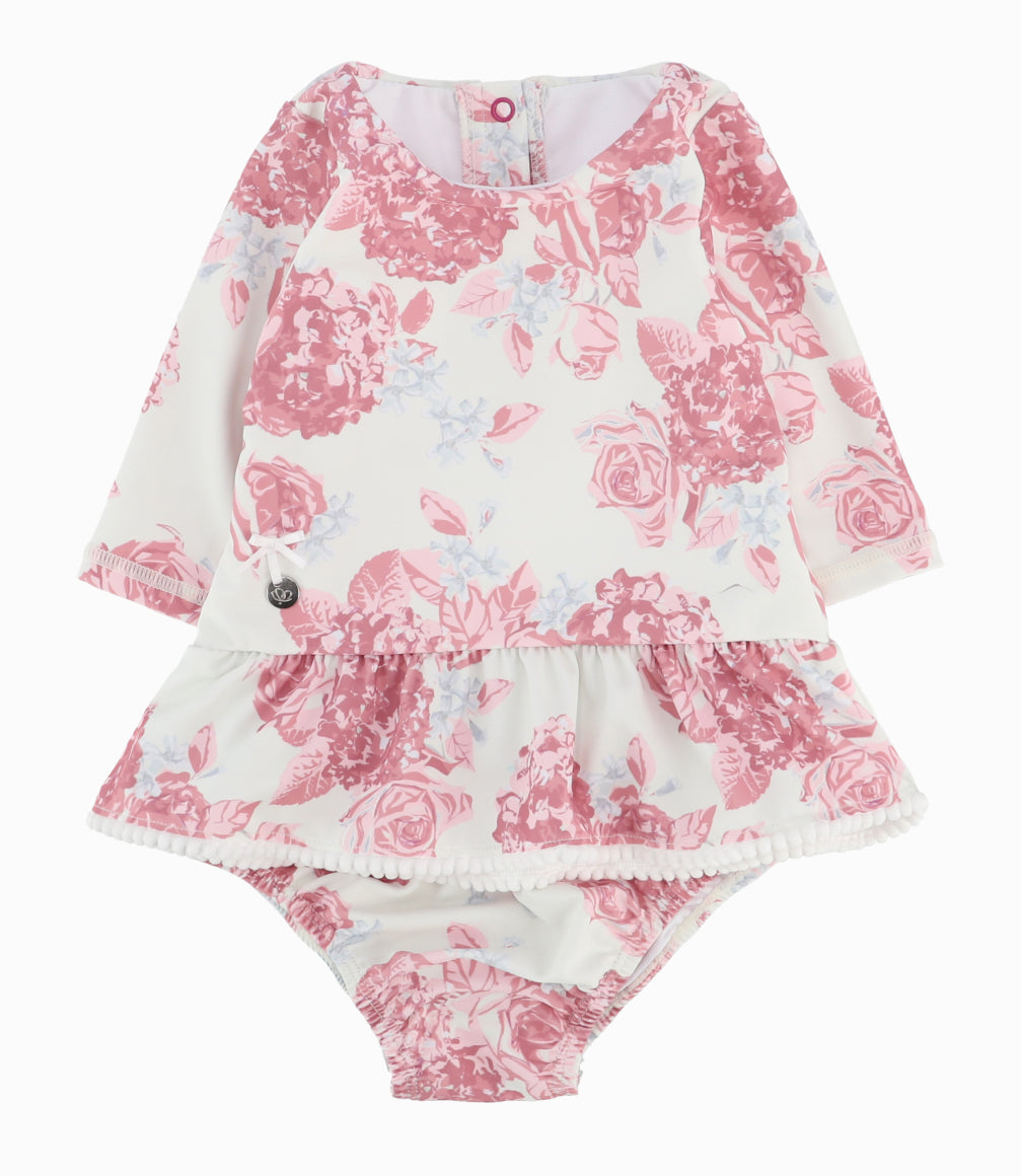 Traje De Baño Bebé Floreado
