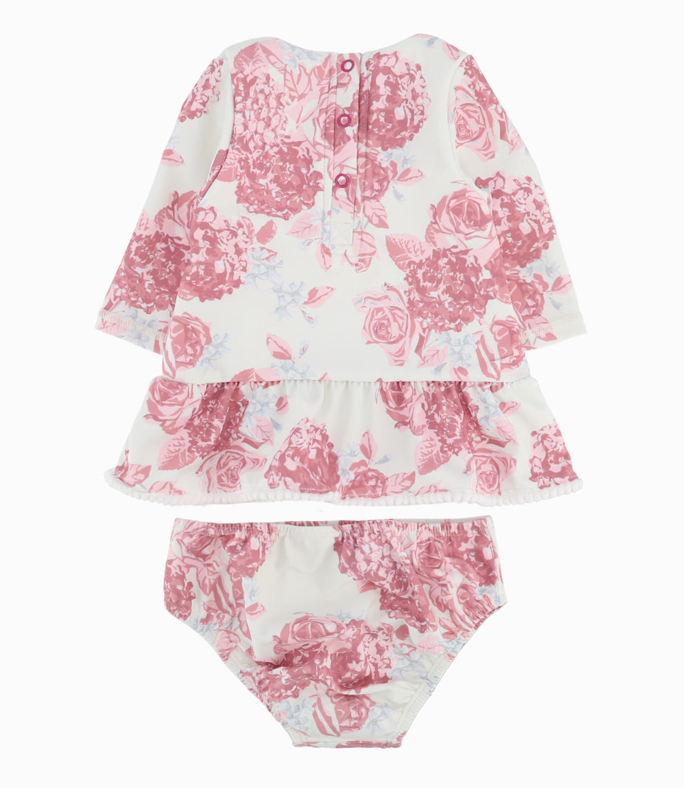 Traje De Baño Bebé Floreado